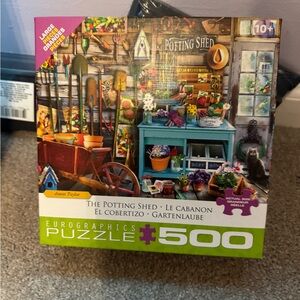 500-Piece Puzzle – The Potting Shed (Colorful Garden)